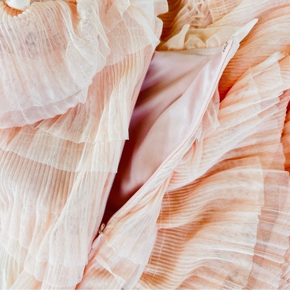Anthropologie NWT Eva Franco Victoire Tiered Tulle Mini Dress Pink Party Sz 8 - Picture 9 of 13